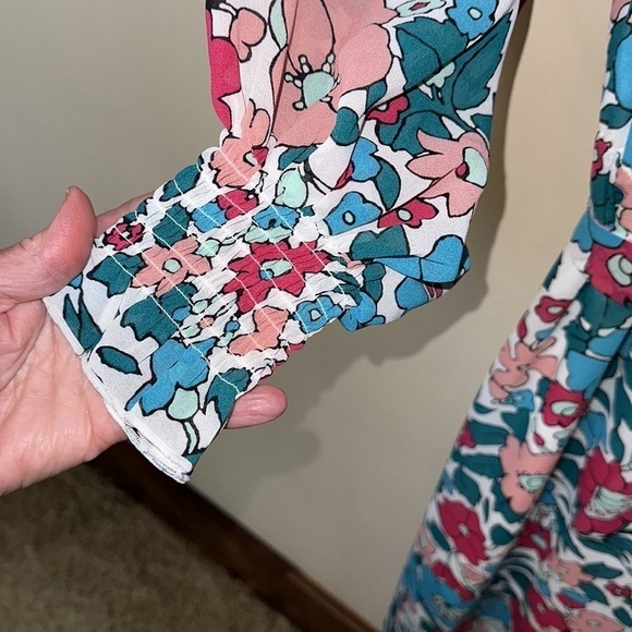 NEW Charles Henry Floral Off The Shoulder Chiffon Maxi Dress XS -Small - Picture 12 of 16